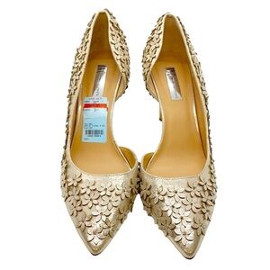 INC Metallic Flecks Gold & Silver With 3D Flowers